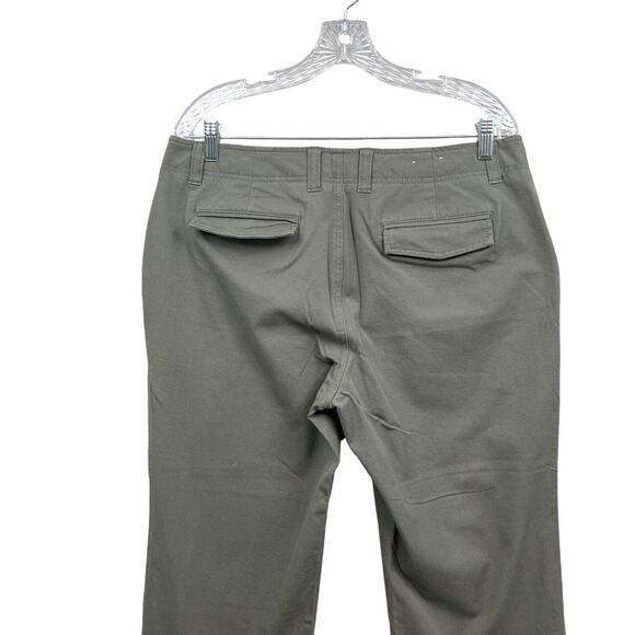 Eddie Bauer Womens Crop Pants Vashon Fit Stretch Slash Pockets Zip Green Size 14 - Picture 6 of 6